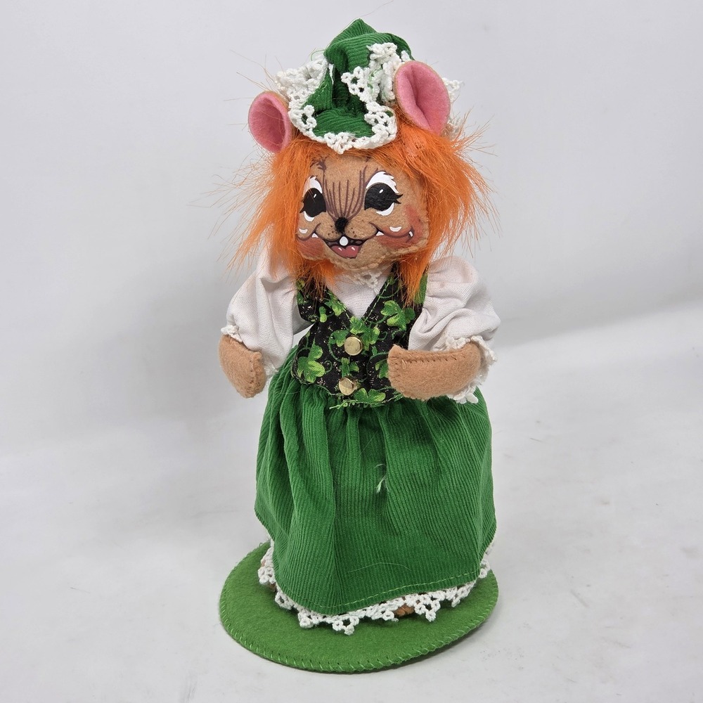 Annalee St. Patrick's Girl Mouse 6" Bella‎ The Irish Lass Mouse 2012
